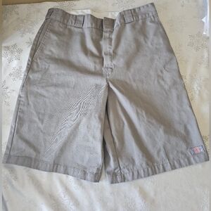 Dickies Men's Grey Tan Flat Front Work Shorts SZ 38